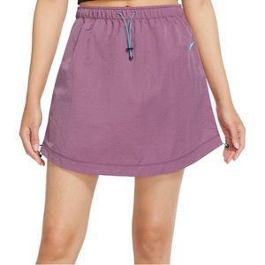 Nike Sportswear High Rise Nylon Swoosh Skirt Purple